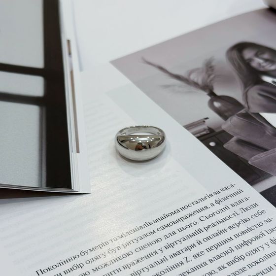 Серебряное кольцо без камней