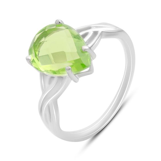 Серебряное кольцо с хризолітом 3.095ct