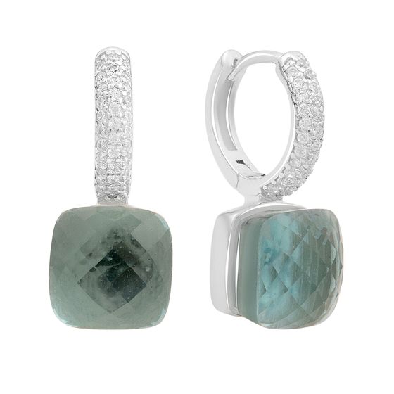 Серебряные серьги с фианитами