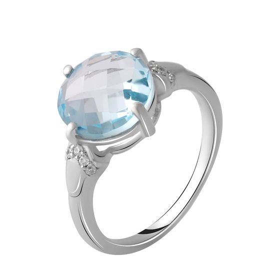 Серебряное кольцо с топазом 4.61ct