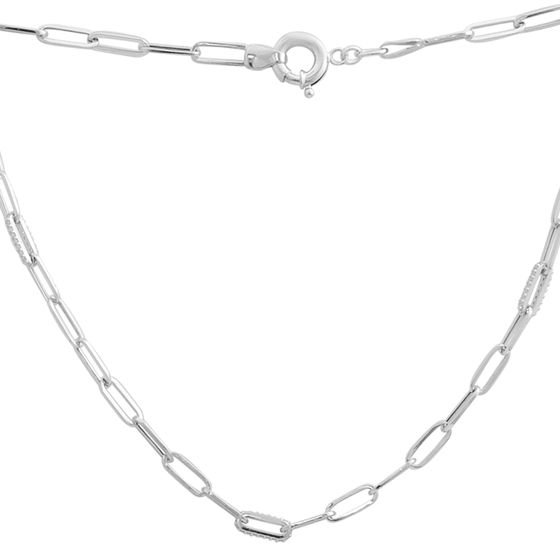 Серебряное колье с фианитами 0.48ct