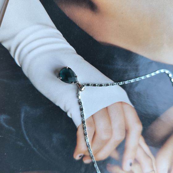 Серебряная подвеска с топазом Лондон Блю 2.903ct