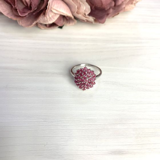 Серебряное кольцо с рубином 1.532ct