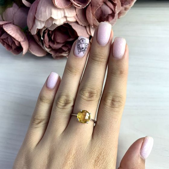 Серебряное кольцо с цитрином nano 2.74ct