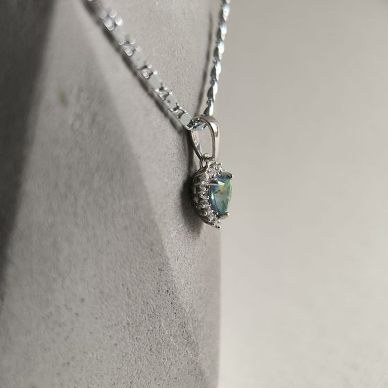 Серебряная подвеска с мистик топазом 0.801ct