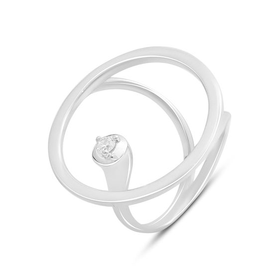 Серебряное кольцо с фианитами