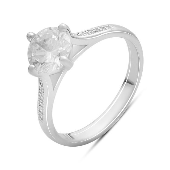 Серебряное кольцо с фианитами