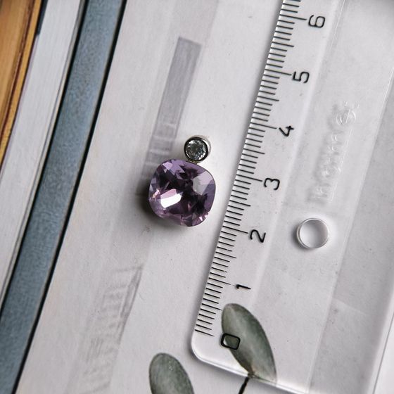 Серебряная подвеска с фианитами