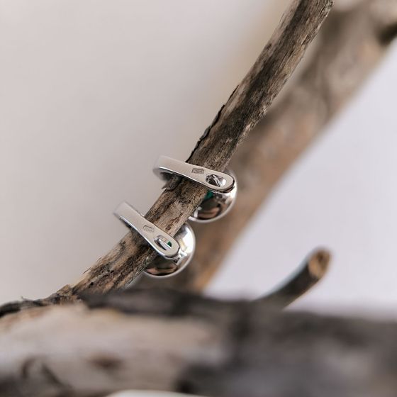 Серебряные серьги с фианитами