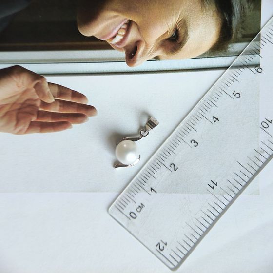 Серебряная подвеска с жемчугом