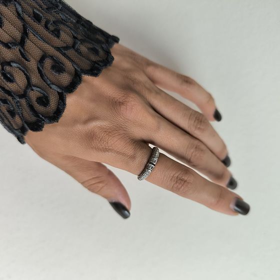 Серебряное кольцо с фианитами