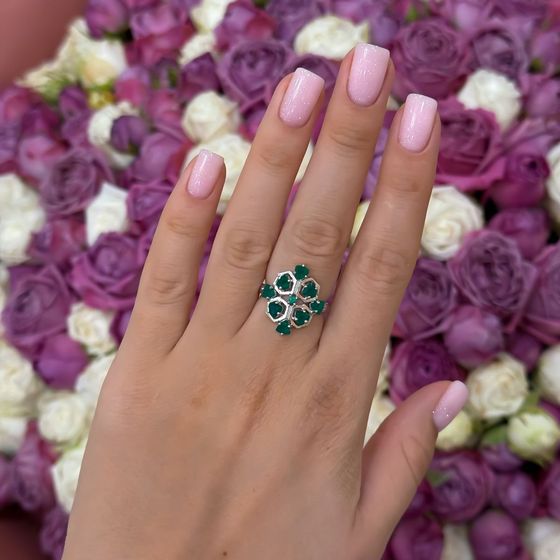 Серебряное кольцо с агатом 1.66ct
