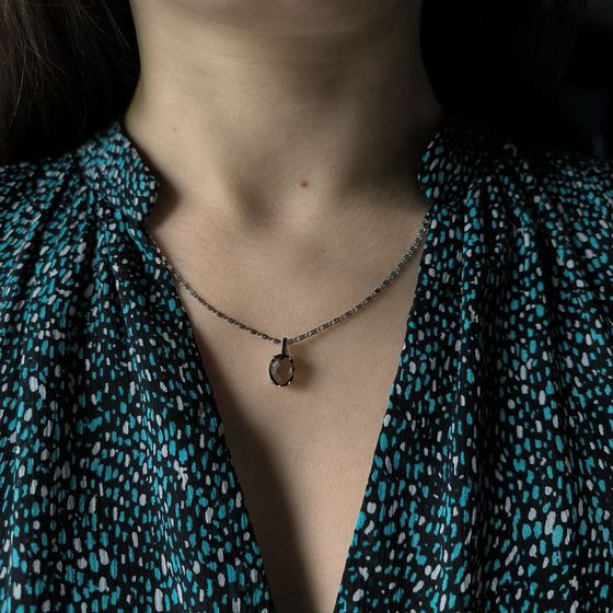 Серебряная подвеска с раухтопазом (дымчатым кварцем) 2.458ct