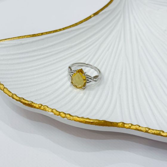 Серебряное кольцо с цитрином nano 3.526ct
