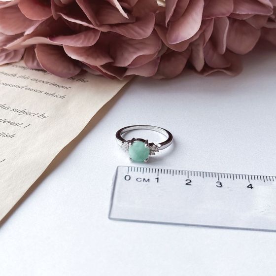 Серебряное кольцо с изумрудом 1.357ct