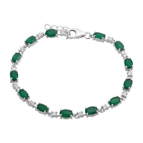 Серебряный браслет с агатом 6.205ct