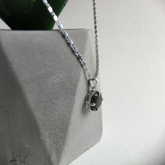 Серебряная подвеска с раухтопазом (дымчатым кварцем) 3.588ct