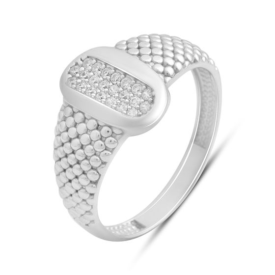 Серебряное кольцо с фианитами 0.22ct