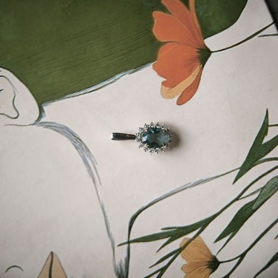 Серебряная подвеска с топазом Лондон Блю 0.72ct