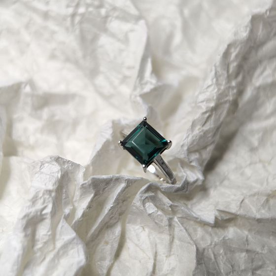 Серебряное кольцо с топазом Лондон Блю 1.975ct