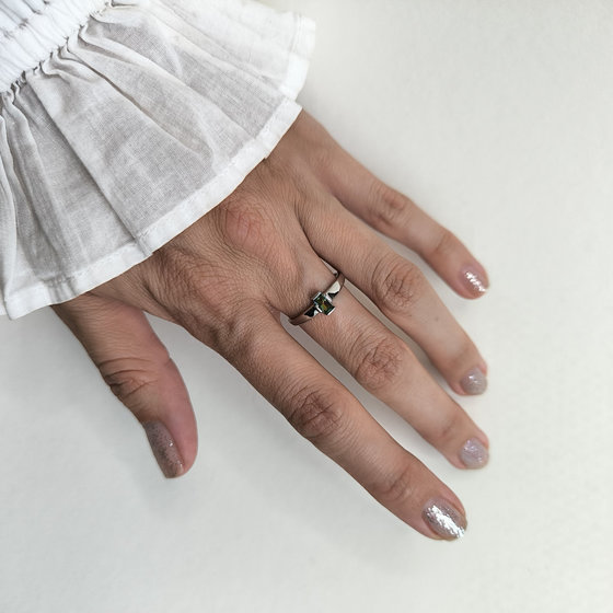 Серебряное кольцо с мистик топазом 0.212ct