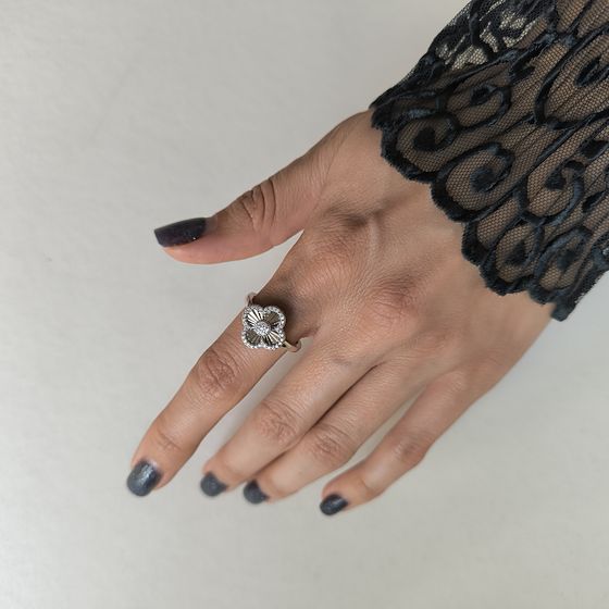 Серебряное кольцо с фианитами