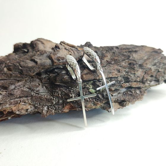 Серебряные серьги без камней Серебряные серьги без камней