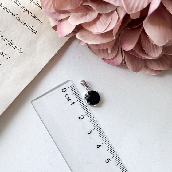 Серебряная подвеска с сапфиром 4.01ct