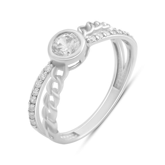 Серебряное кольцо с фианитами