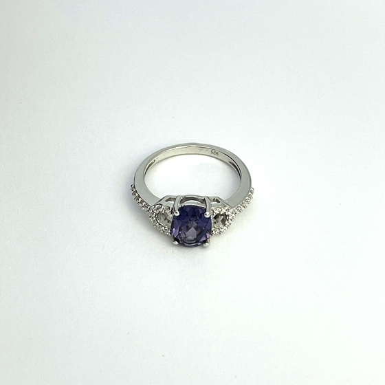 Серебряное кольцо с александритом 2.711ct