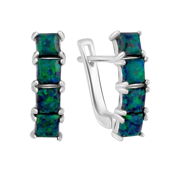 Серебряные серьги с опалом 1.216ct