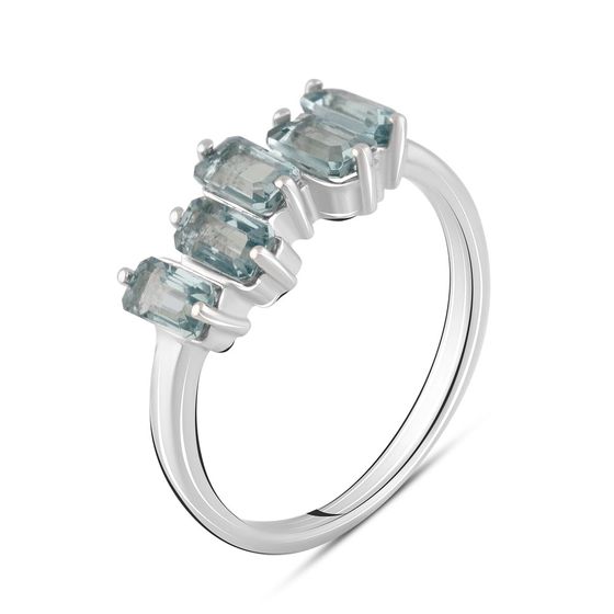 Серебряное кольцо с топазом Лондон Блю 1.267ct