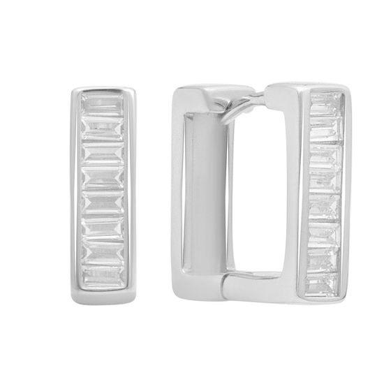 Серебряные серьги с фианитами