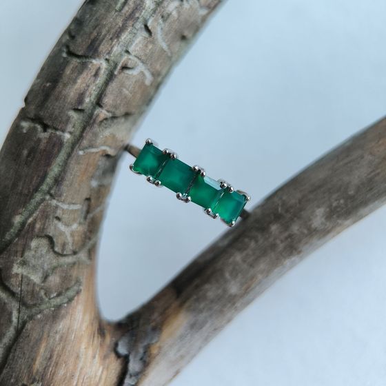 Серебряное кольцо с агатом 1.35ct