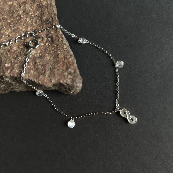 Серебряный браслет с фианитами