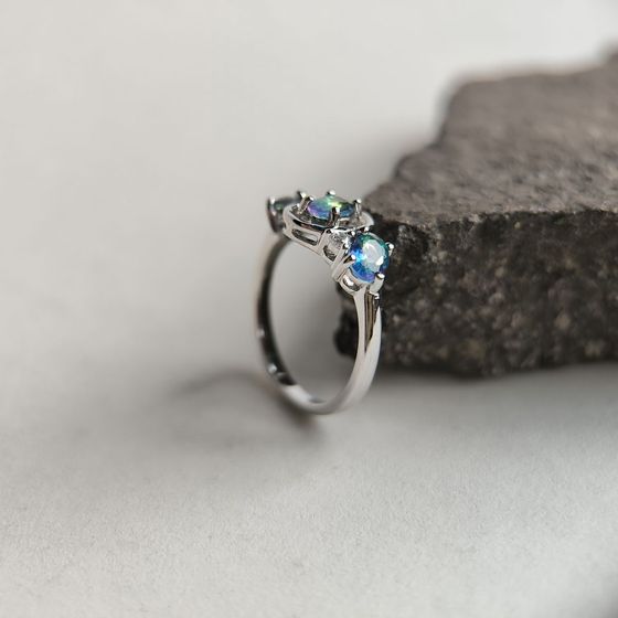 Серебряное кольцо с мистик топазом 1.075ct
