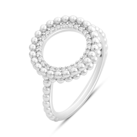 Серебряное кольцо с фианитами