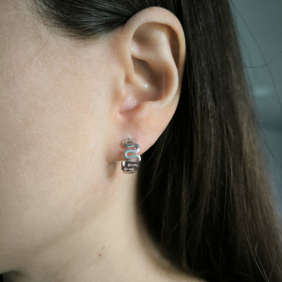 Серебряные серьги без камней