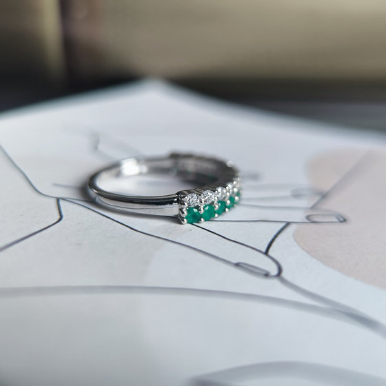 Серебряное кольцо с агатом 1ct