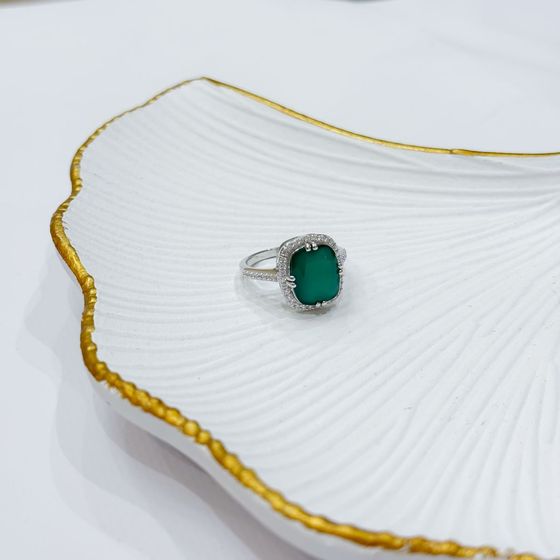 Серебряное кольцо с агатом 5.398ct