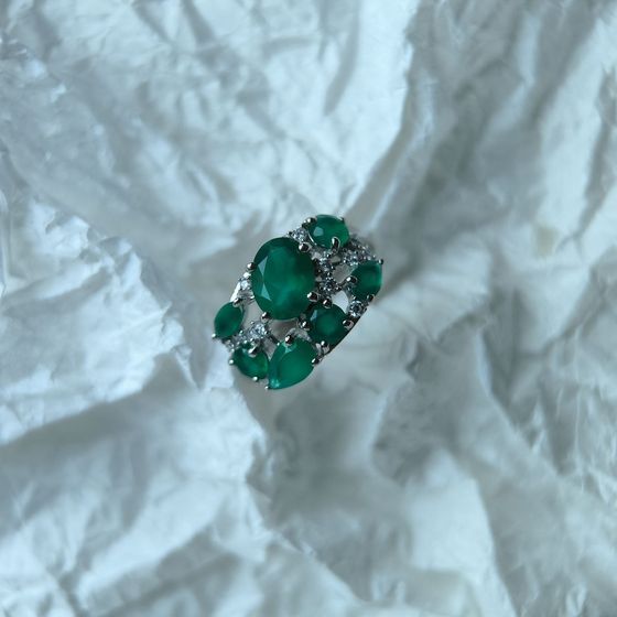 Серебряное кольцо с агатом 2.793ct