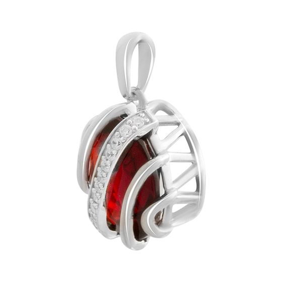 Серебряная подвеска с гранатом 3.993ct