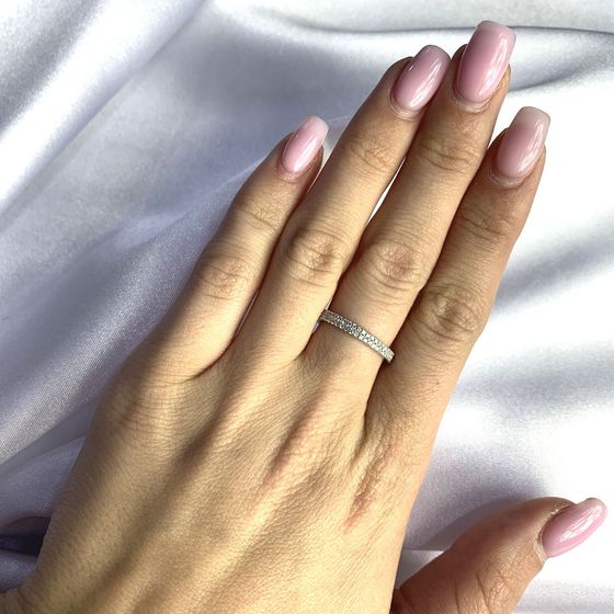 Серебряное кольцо с фианитами