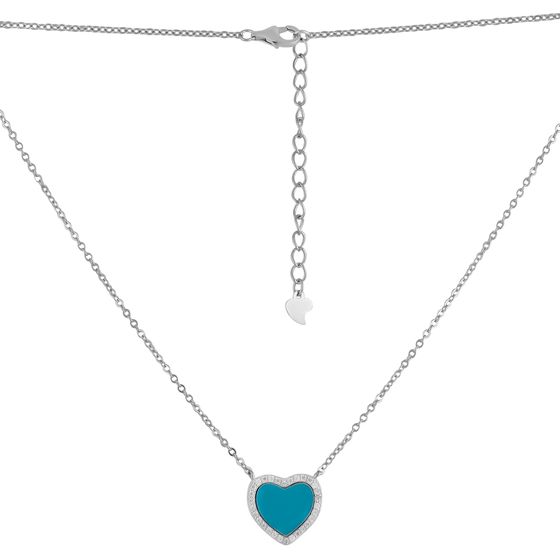 Серебряное колье с бирюзой