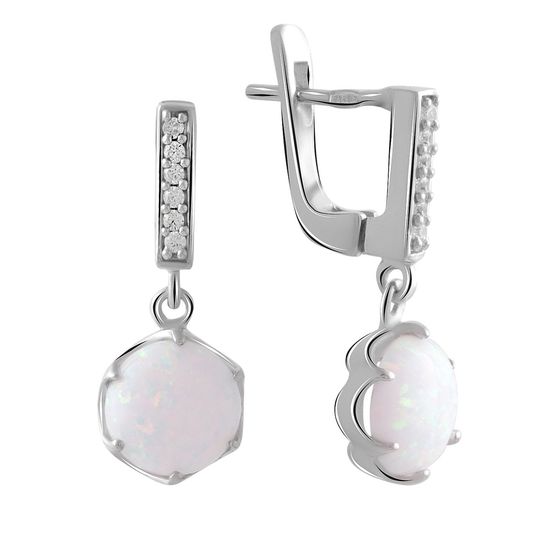 Серебряные серьги с опалом 2.25ct