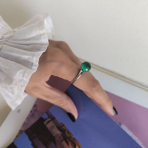 Серебряное кольцо с фианитами