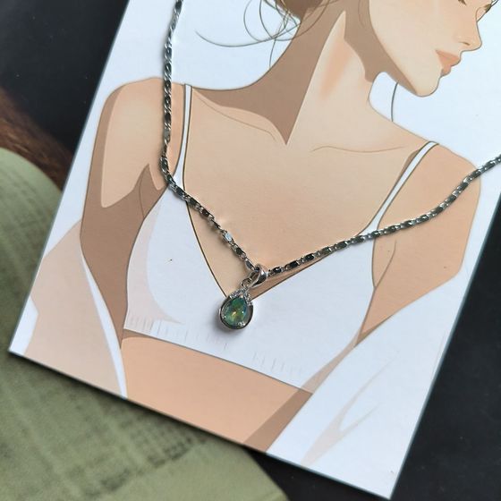 Серебряная подвеска с мистик топазом 0.555ct