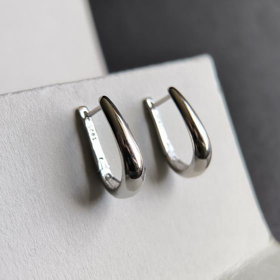 Серебряные серьги без камней