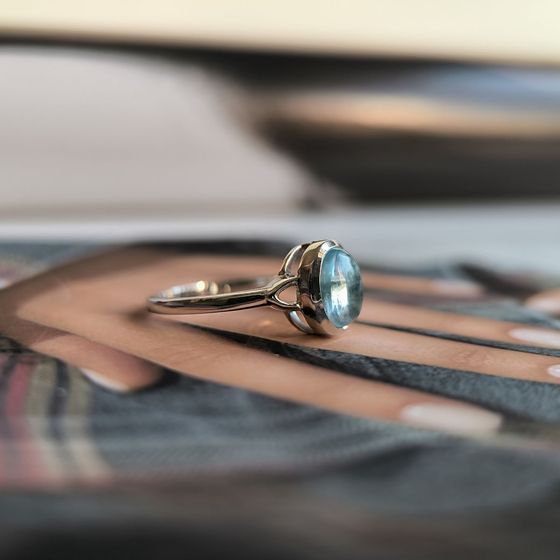 Серебряное кольцо с топазом 1.825ct