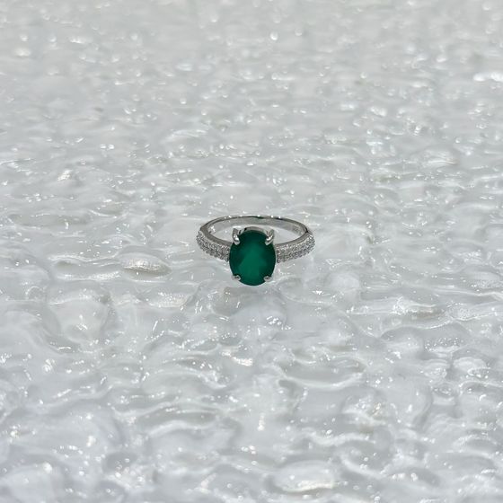 Серебряное кольцо с агатом